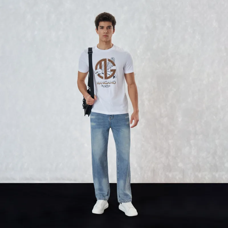 MANGANO Leopard Series T Shirt Men's White-6