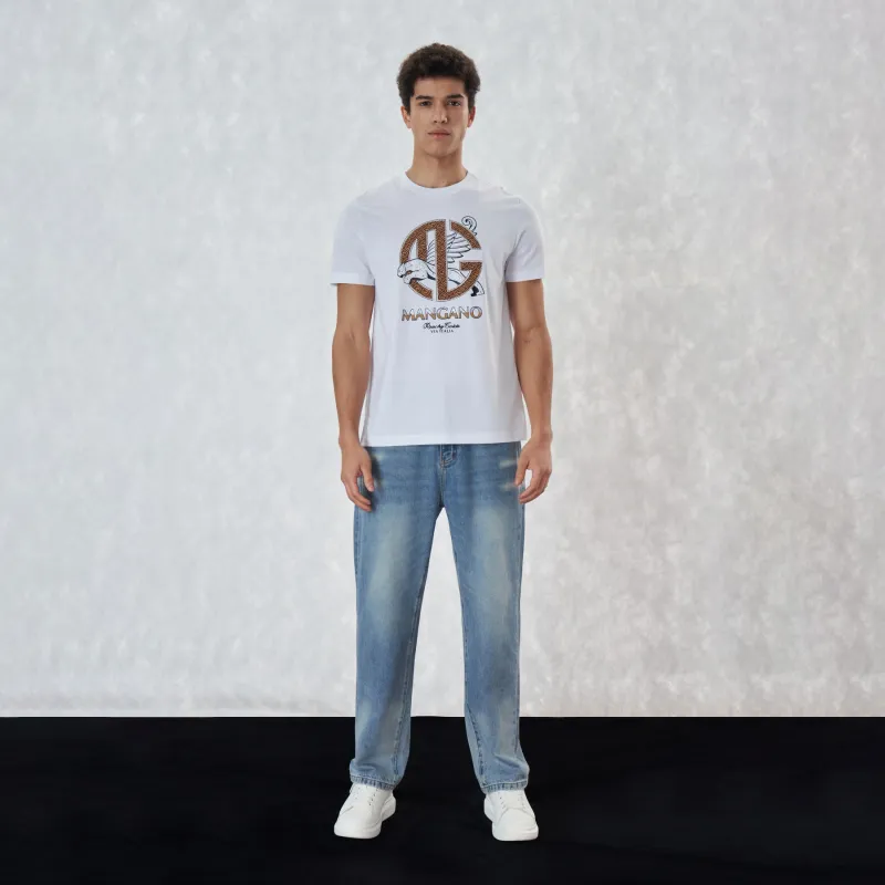 MANGANO Leopard Series T Shirt Men's White-3