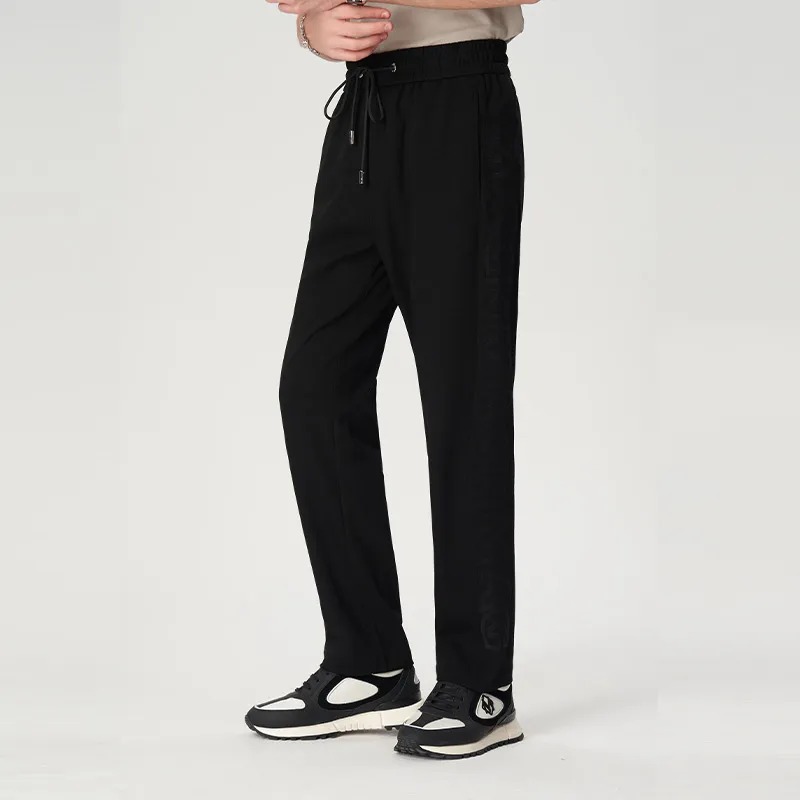 MANGANO Casual Pants Men Black Comes With Brand Shopping Bag-5