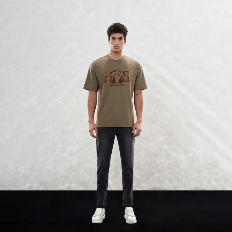 MANGANO Bear Series T Shirt Men's Gray Green-2