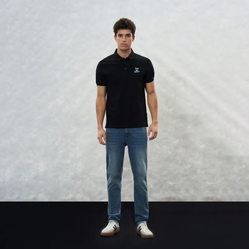 MANGANO Bear Series Polo Shirts Men Black-3