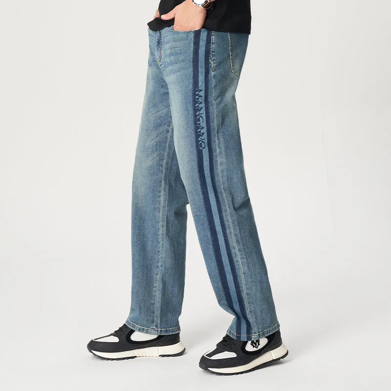 MANGANO Jeans Men's Denim Blue Includes Brand Shopping Bag-5