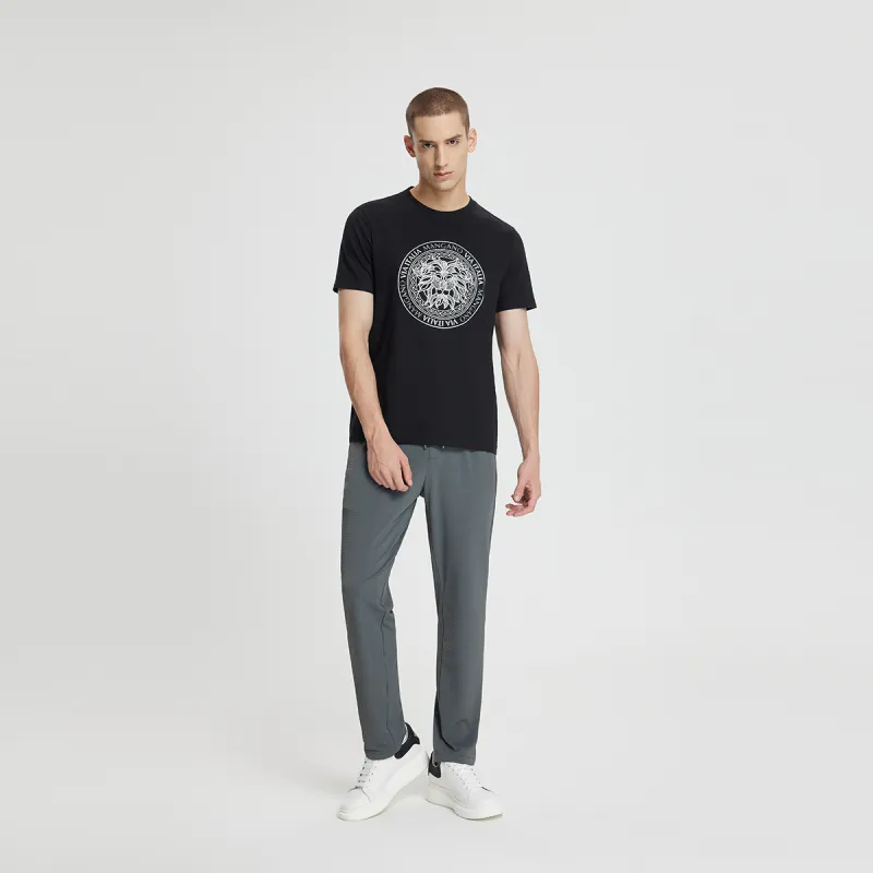 MANGANO St. Mark's Flying Lion Series Short Sleeved T Shirts Men's Black-5