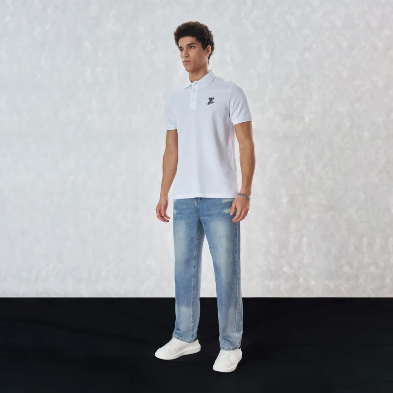 MANGANO Bear Series Polo Shirt Men's White-4