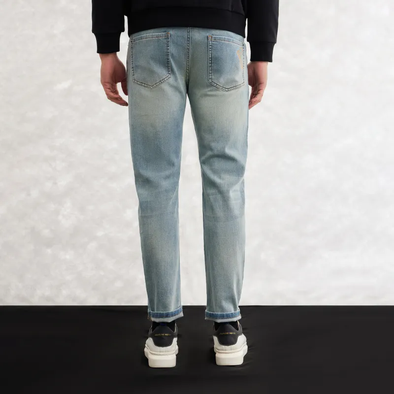MANGANO St. Mark's Flying Lion Series Jeans Men Blue-4