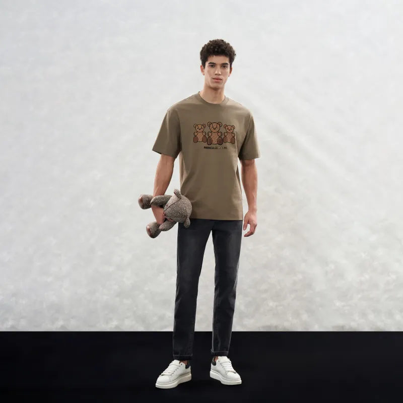 MANGANO Bear Series T Shirt Men's Gray Green-7