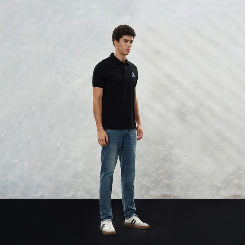 MANGANO Bear Series Polo Shirts Men Black-5