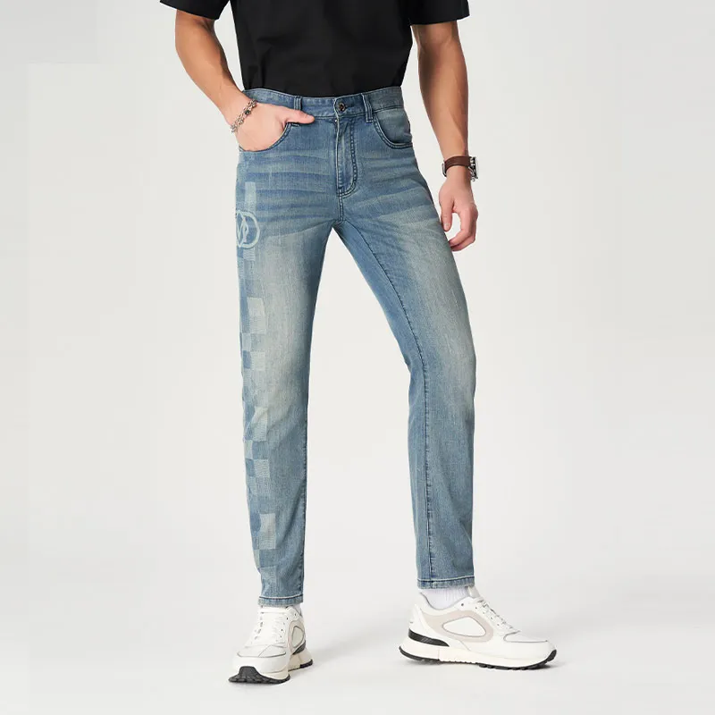 MANGANO Jeans Men Denim Blue Includes Brand Shopping Bag-5