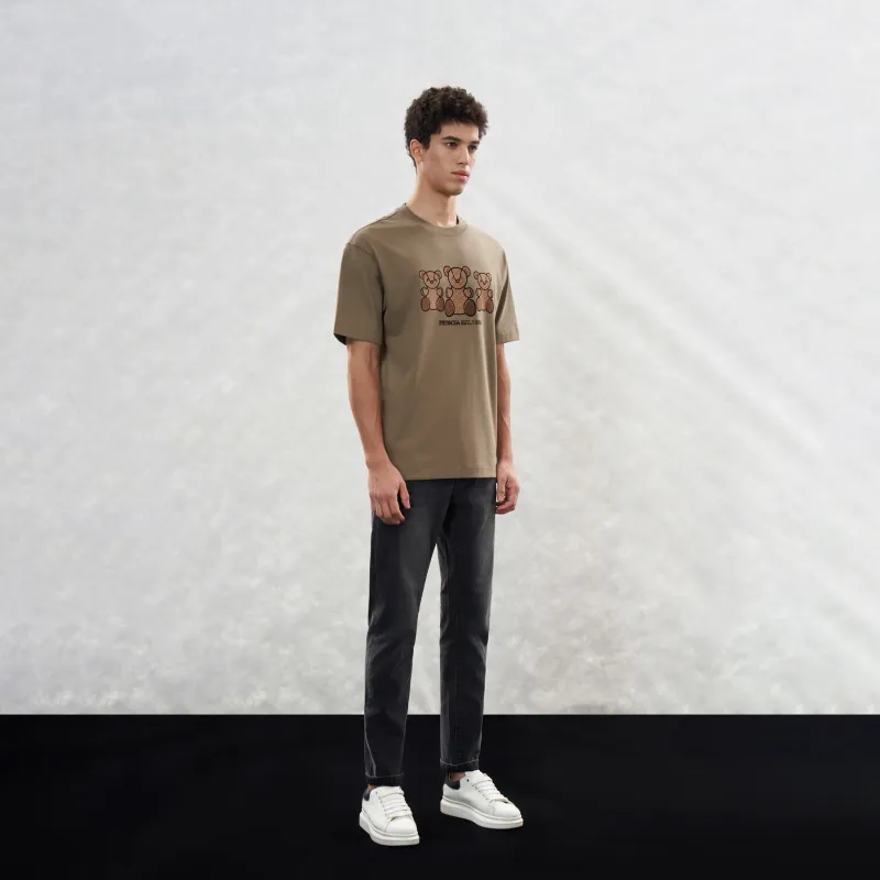 MANGANO Bear Series T Shirt Men's Gray Green-3