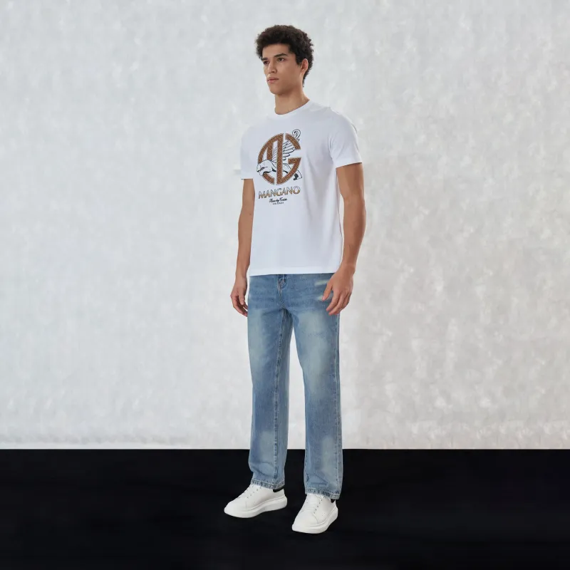 MANGANO Leopard Series T Shirt Men's White-4