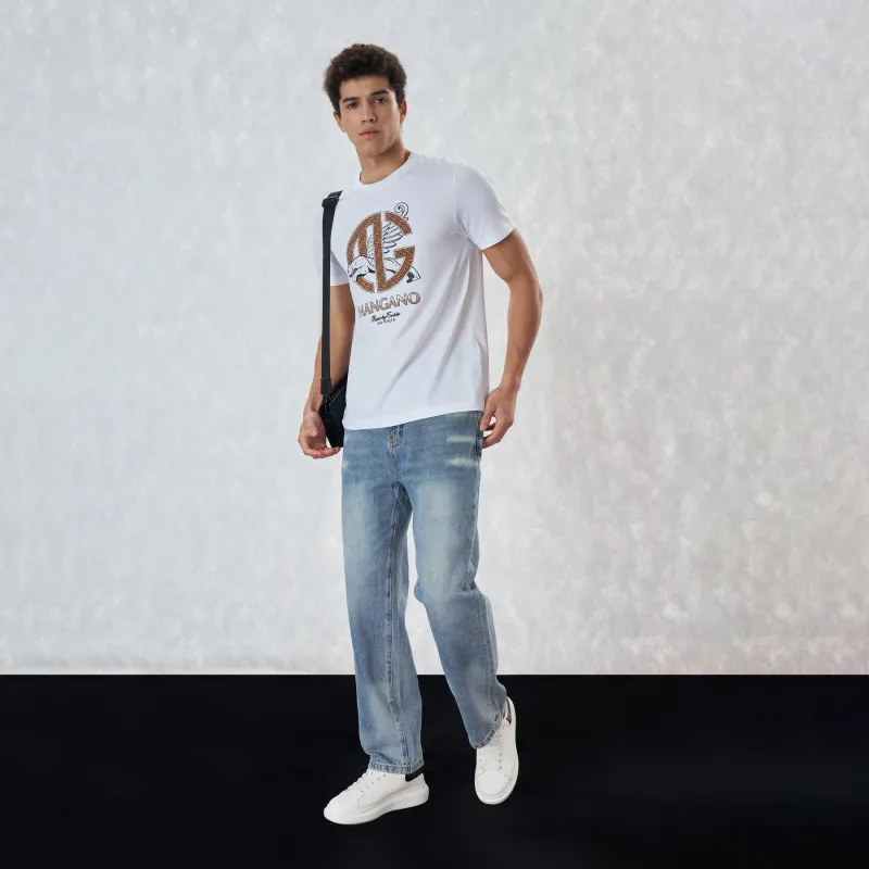 MANGANO Leopard Series T Shirt Men's White-7