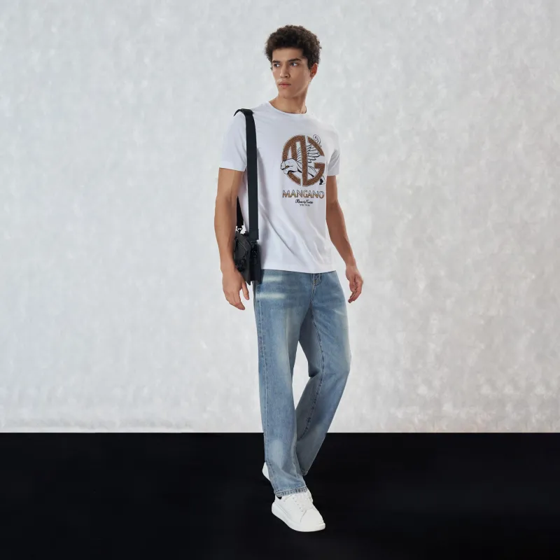 MANGANO Leopard Series T Shirt Men's White-8