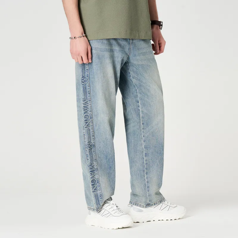 MANGANO Jeans Men's Denim Blue Includes Brand Shopping Bag-4