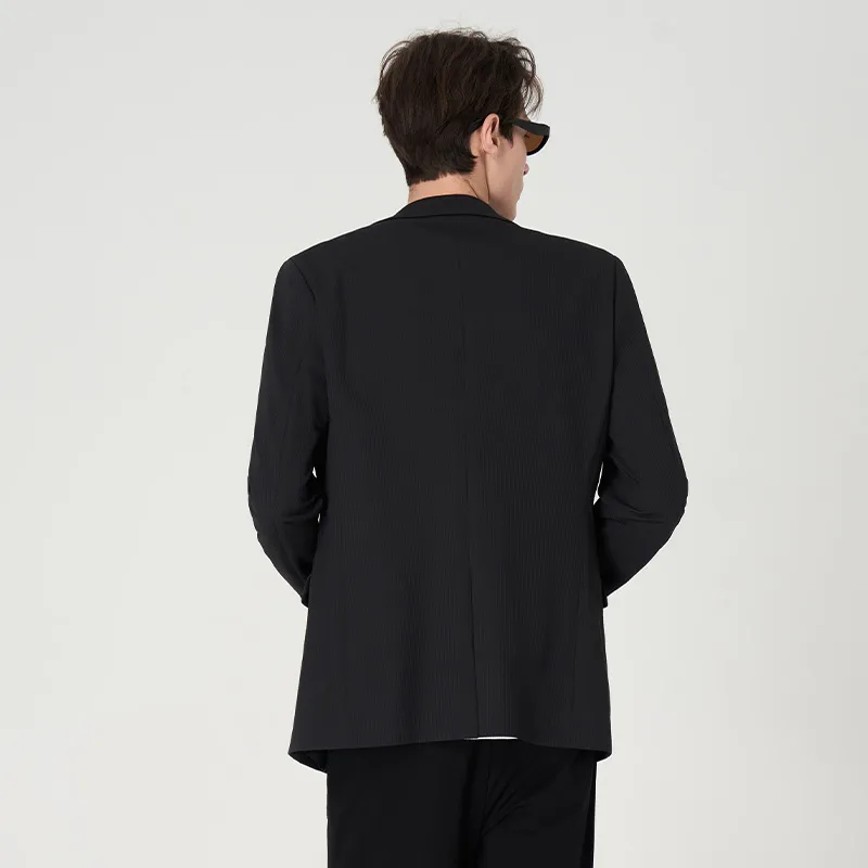 MANGANO Business Suit Men's Black Comes With Brand Shopping Bag-4