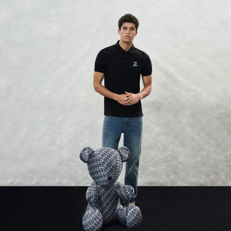 MANGANO Bear Series Polo Shirts Men Black-4