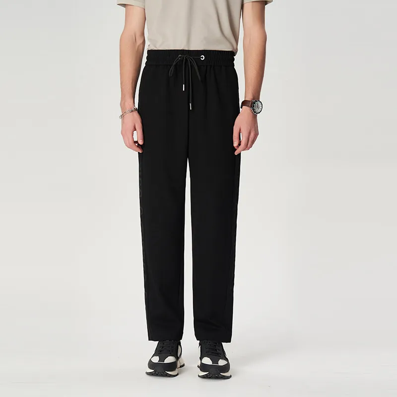 MANGANO Casual Pants Men Black Comes With Brand Shopping Bag-3