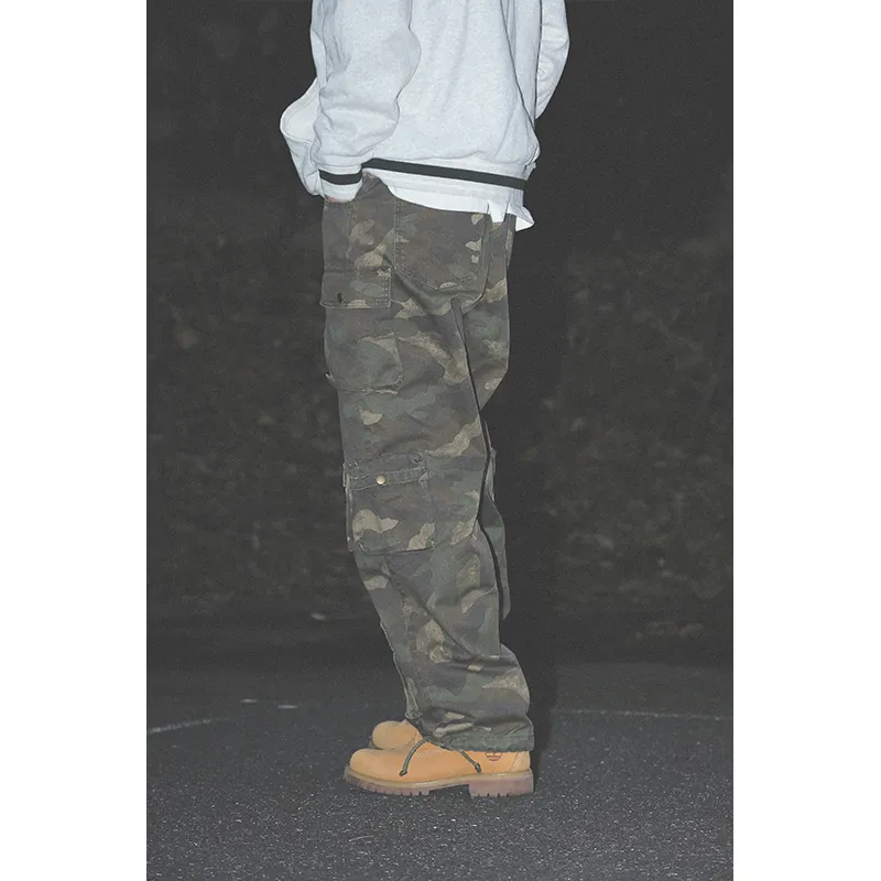 UNTILWERICH Cargo Pants Unisex Camouflage Pants-4