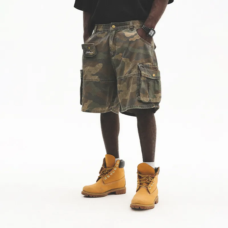 UNTILWERICH Workwear Camouflage Shorts Unisex Casual And Versatile-4