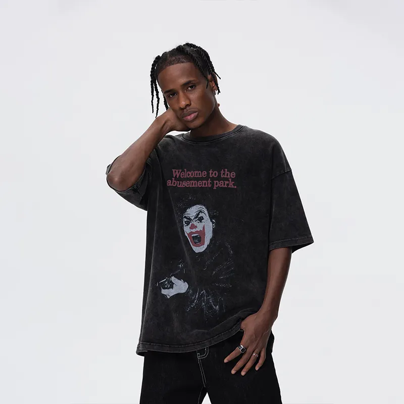 UNTILWERICH T Shirts Unisex Washed Gray-3