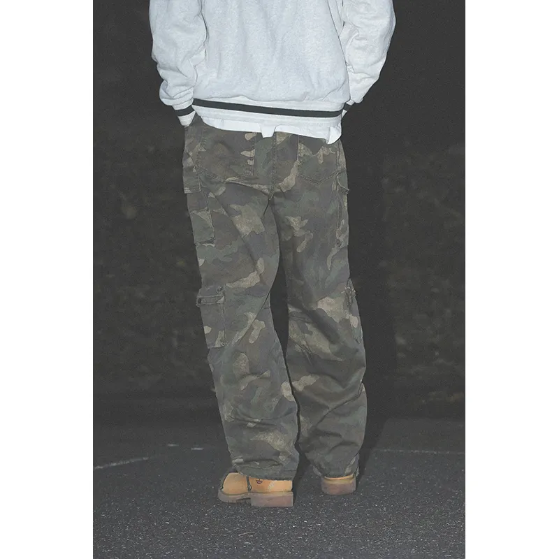 UNTILWERICH Cargo Pants Unisex Camouflage Pants-3