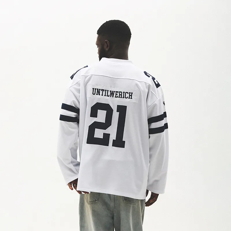 UNTILWERICH T-Shirt Rugby Basketball Patchwork Jersey Unisex-7
