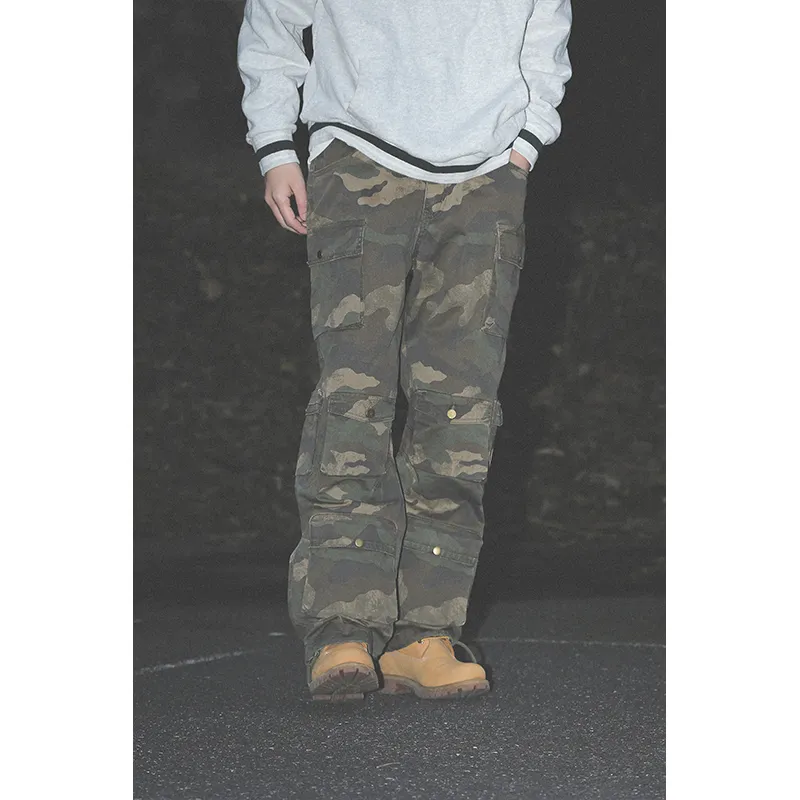 UNTILWERICH Cargo Pants Unisex Camouflage Pants-5