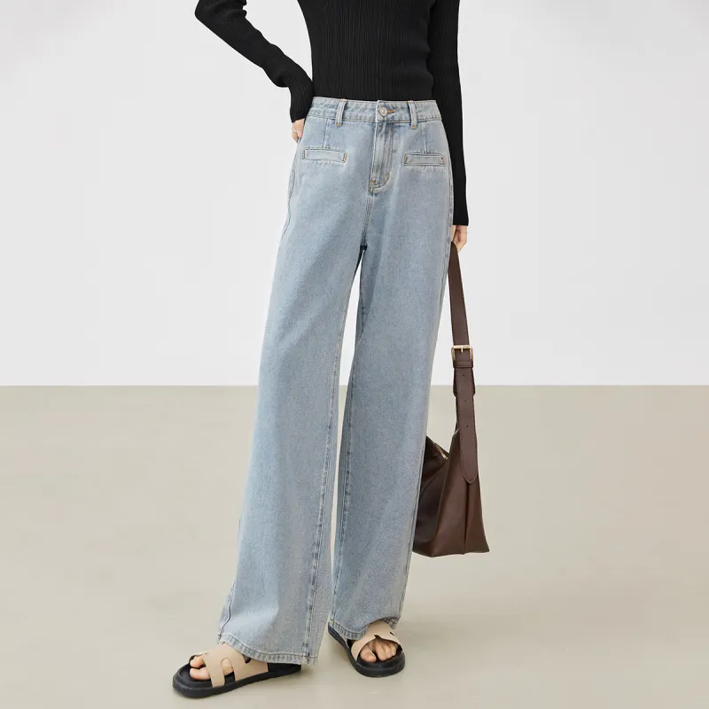 DIALOGUE Jeans Women's Denim Light Blue-4