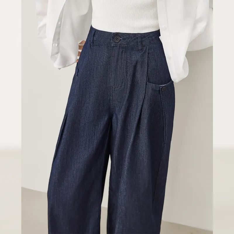 DIALOGUE Jeans Women's Navy Blue-3