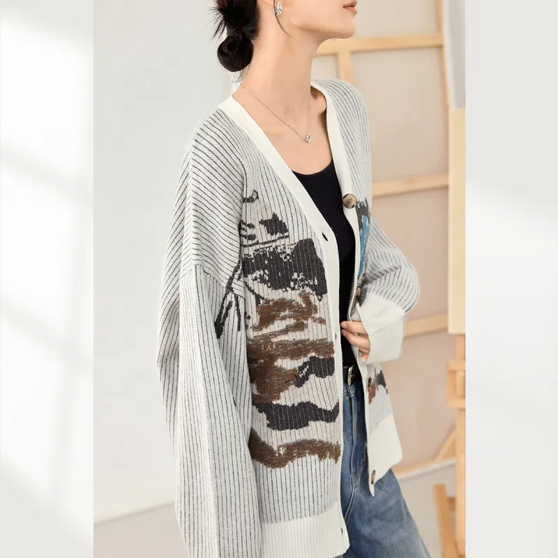 DIALOGUE x KAIYILAIWEN Sweater Women's Moon White-2