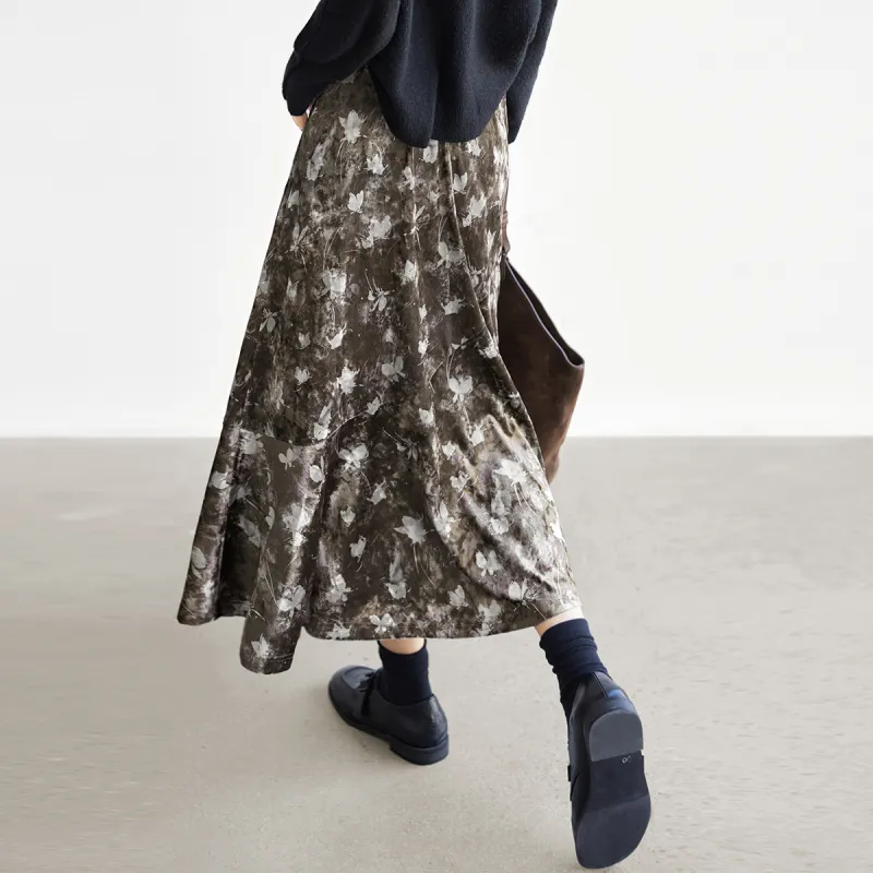 DIALOGUE Casual Long Skirt Women's Dancing Butterfly Tale-2