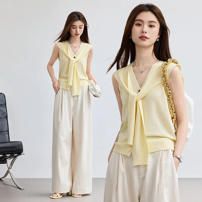 VICTORIA&VERA Knitwear Women's Yellow Cream-1