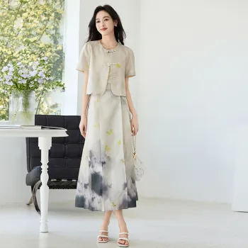VICTORIA&VERA Skirt Set Women's Champagne