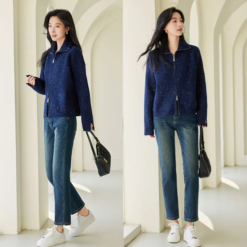 VICTORIA&VERA Knitwear Women's Navy Blue-7