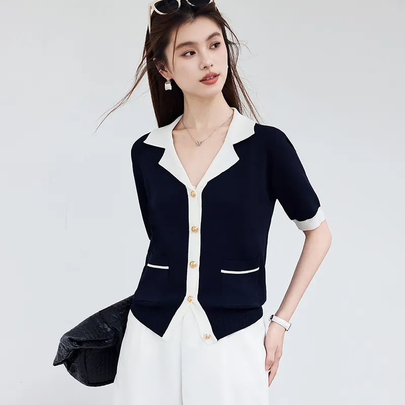 VICTORIA&VERA Knitwear Women's Navy Blue-4