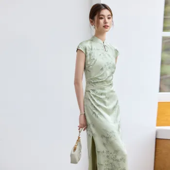 VICTORIA&VERA Cheongsam Women's Classical Style Green