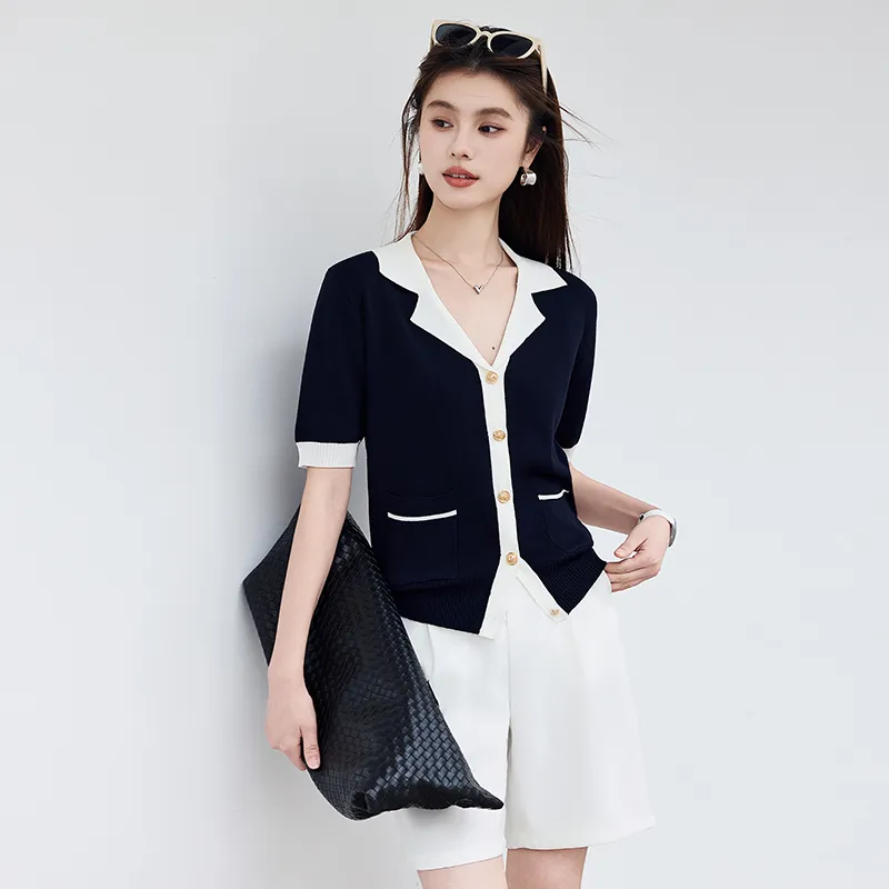 VICTORIA&VERA Knitwear Women's Navy Blue-6
