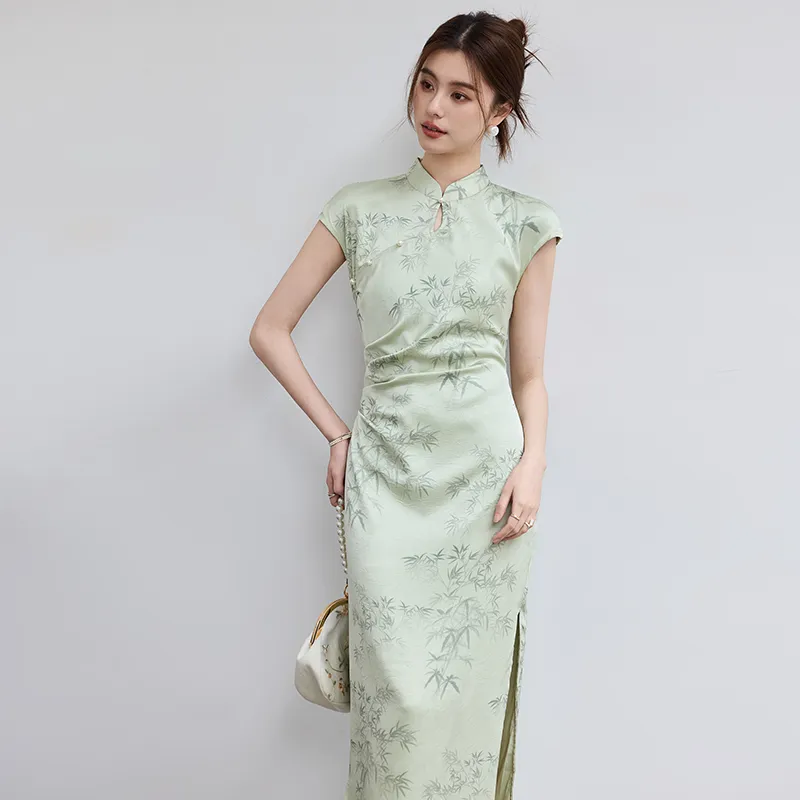 VICTORIA&VERA Cheongsam Women's Classical Style Green-3