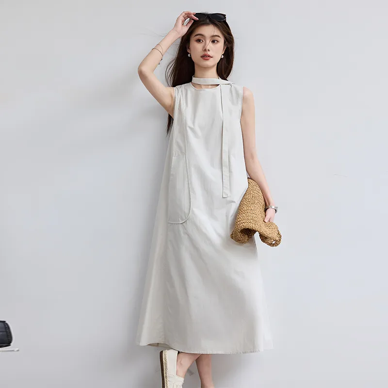 VICTORIA&VERA Sleeveless Dress Women's Ivory-0