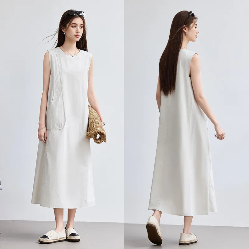 VICTORIA&VERA Sleeveless Dress Women's Ivory-4