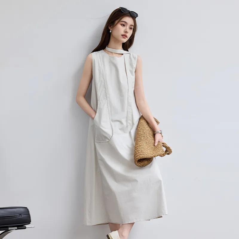 VICTORIA&VERA Sleeveless Dress Women's Ivory-2