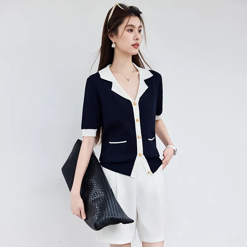 VICTORIA&VERA Knitwear Women's Navy Blue-5
