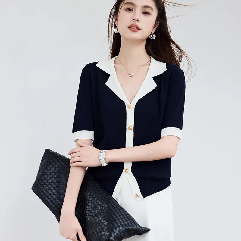 VICTORIA&VERA Knitwear Women's Navy Blue-3