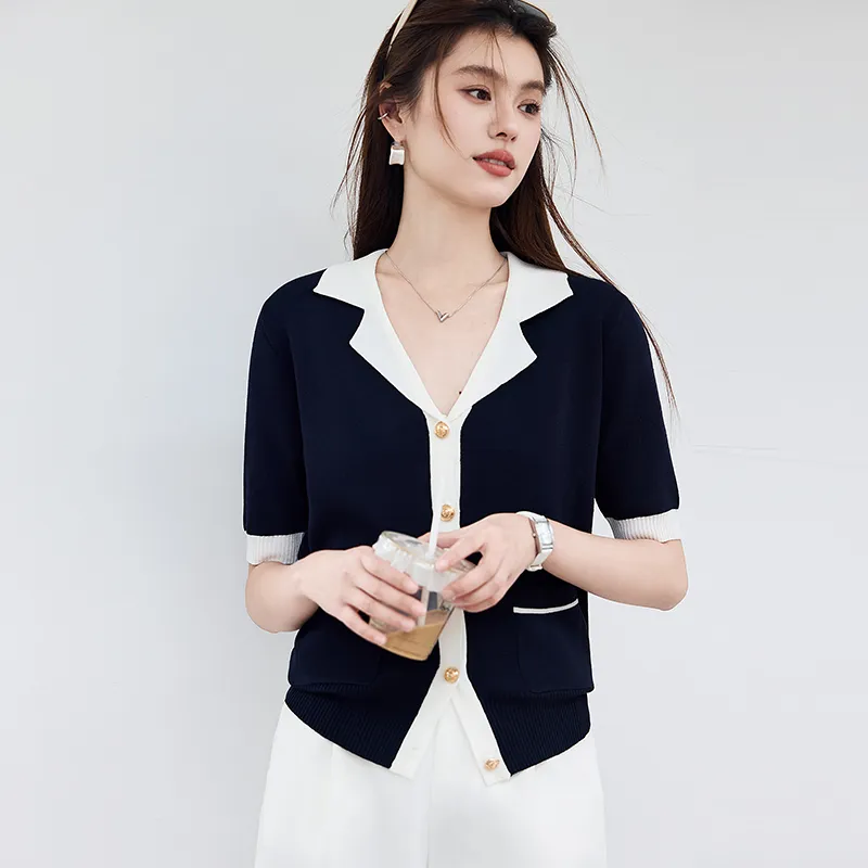 VICTORIA&VERA Knitwear Women's Navy Blue-2