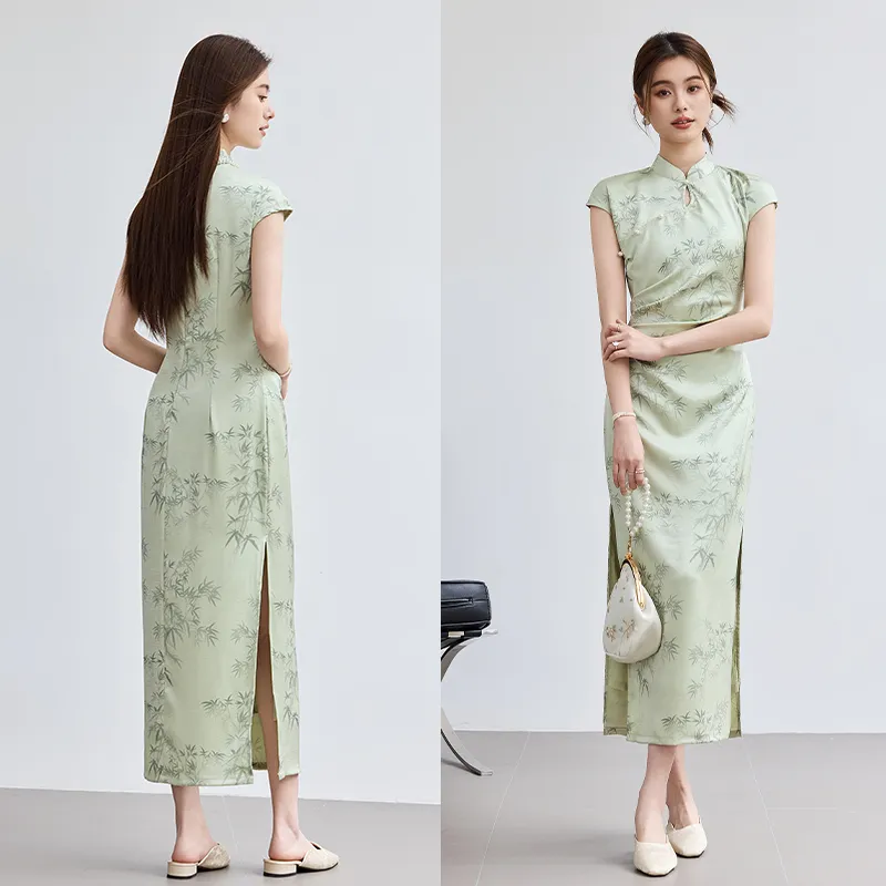 VICTORIA&VERA Cheongsam Women's Classical Style Green-2