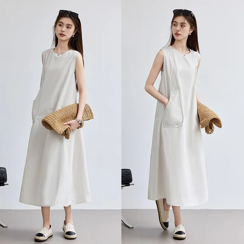 VICTORIA&VERA Sleeveless Dress Women's Ivory-3
