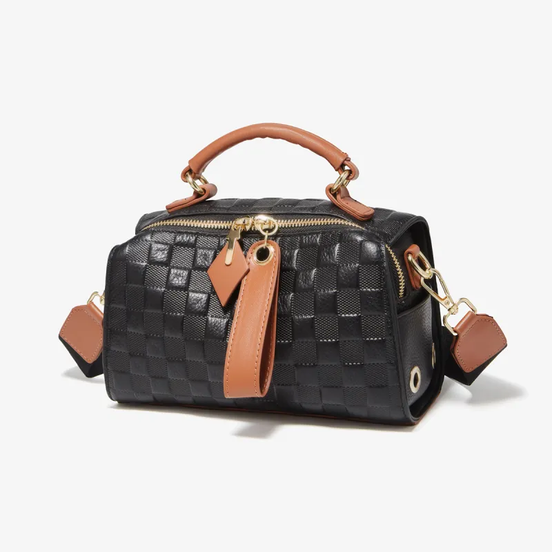 Marino Orlandi Cow Leather With Synthetic Leather One Shoulder Handbag Tubas Women's Cookie Yellow/Ecru-10