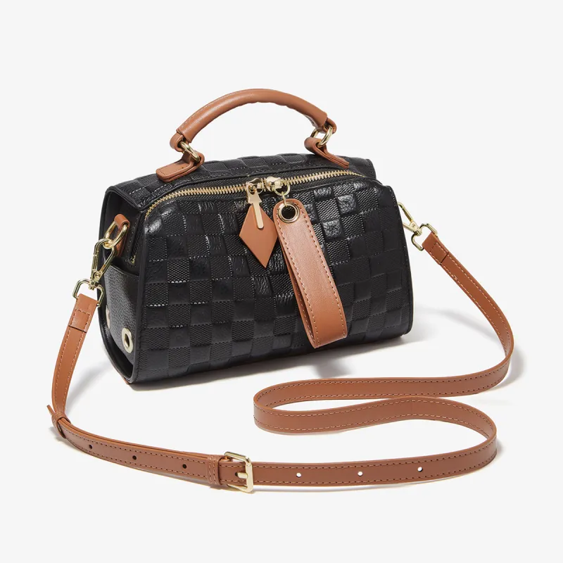 Marino Orlandi Cow Leather With Synthetic Leather One Shoulder Handbag Tubas Women's Cookie Yellow/Ecru-11