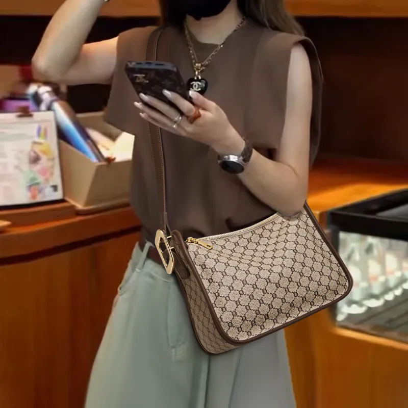 Marino Orlandi Synthetic Leather Small Square Bag, Dumpling Bag, Shoulder Bag, Crossbody Bag Medium Large Women's Khaki-5