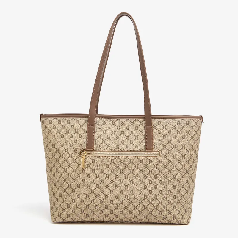 Marino Orlandi Synthetic Leather Tote Bag, Shoulder Bag Regular Women's Coffee-8