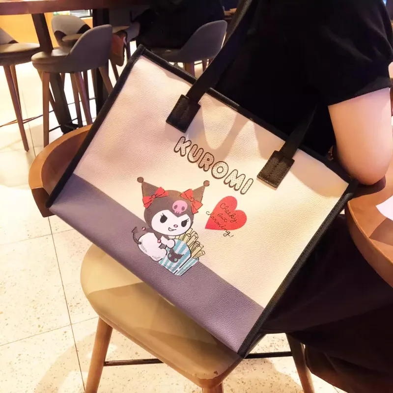 Sanrio Hello Kitty PU Shoulder Bag Regular Women's Khaki Kuromi-1
